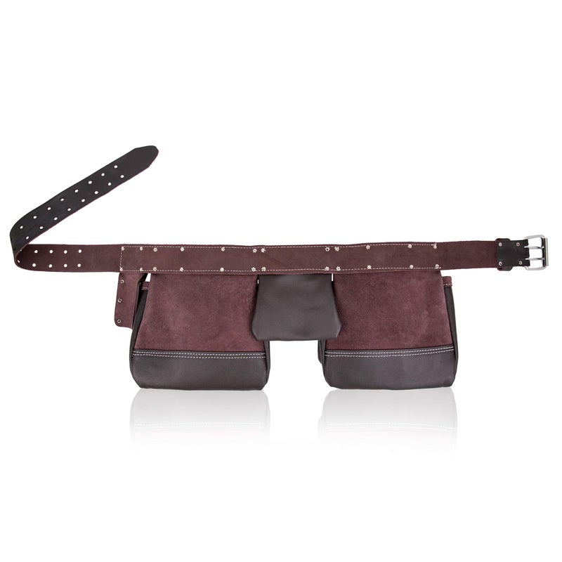 LAUTUS Oil Tanned Leather Tool Belt/Pouch/Bag, Carpenter, Construction, Framers, Handyman, Electrician - 100% LEATHER - Image 5